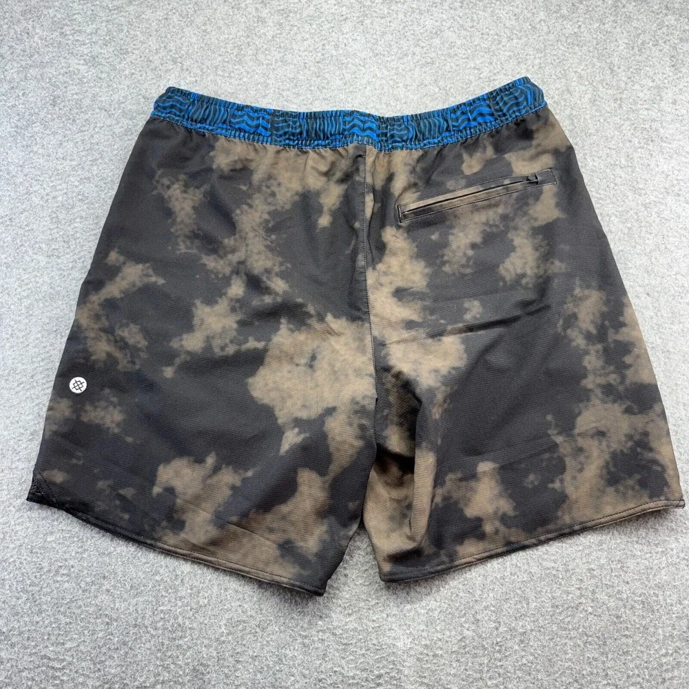 Stance Men's XL Performance Shorts Black Tie-Dye Stretch Athletic Casual Gym‎